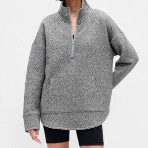GapFit Quilted Jacquard Half-Zip Pullover